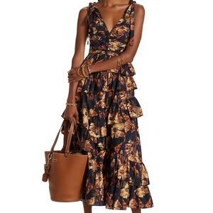 Ulla Johnson Candace Ruffled Midi Dress